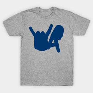 LA Rocks Silhouette, Blue T-Shirt